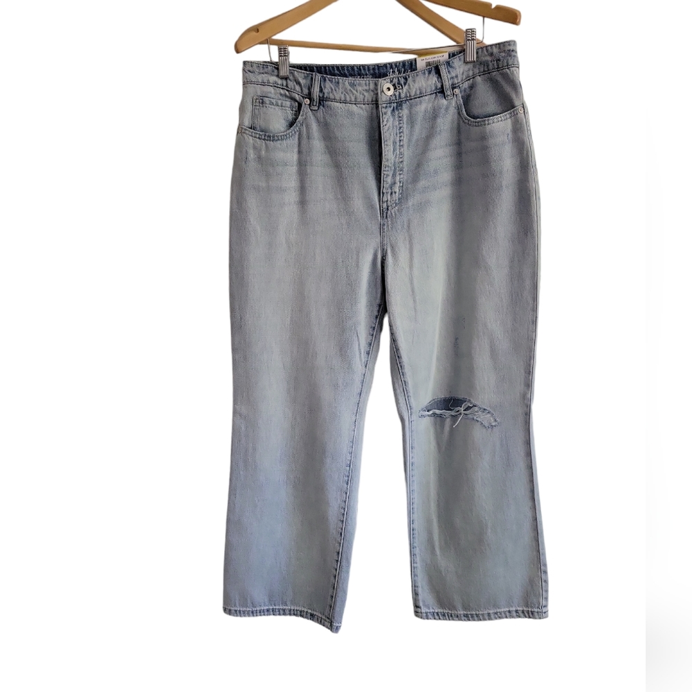 🎉 5 for $25 - Style & Co. Wide leg crop rip jeans